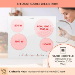 Virtuosa 4 Einbaukochfeld 4 Zonen 6500W Glaskeramik -Klarstein 10035552 de 0003 usp