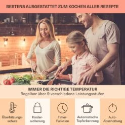 Virtuosa 4 Einbaukochfeld 4 Zonen 6500W Glaskeramik -Klarstein 10035552 de 0005 usp