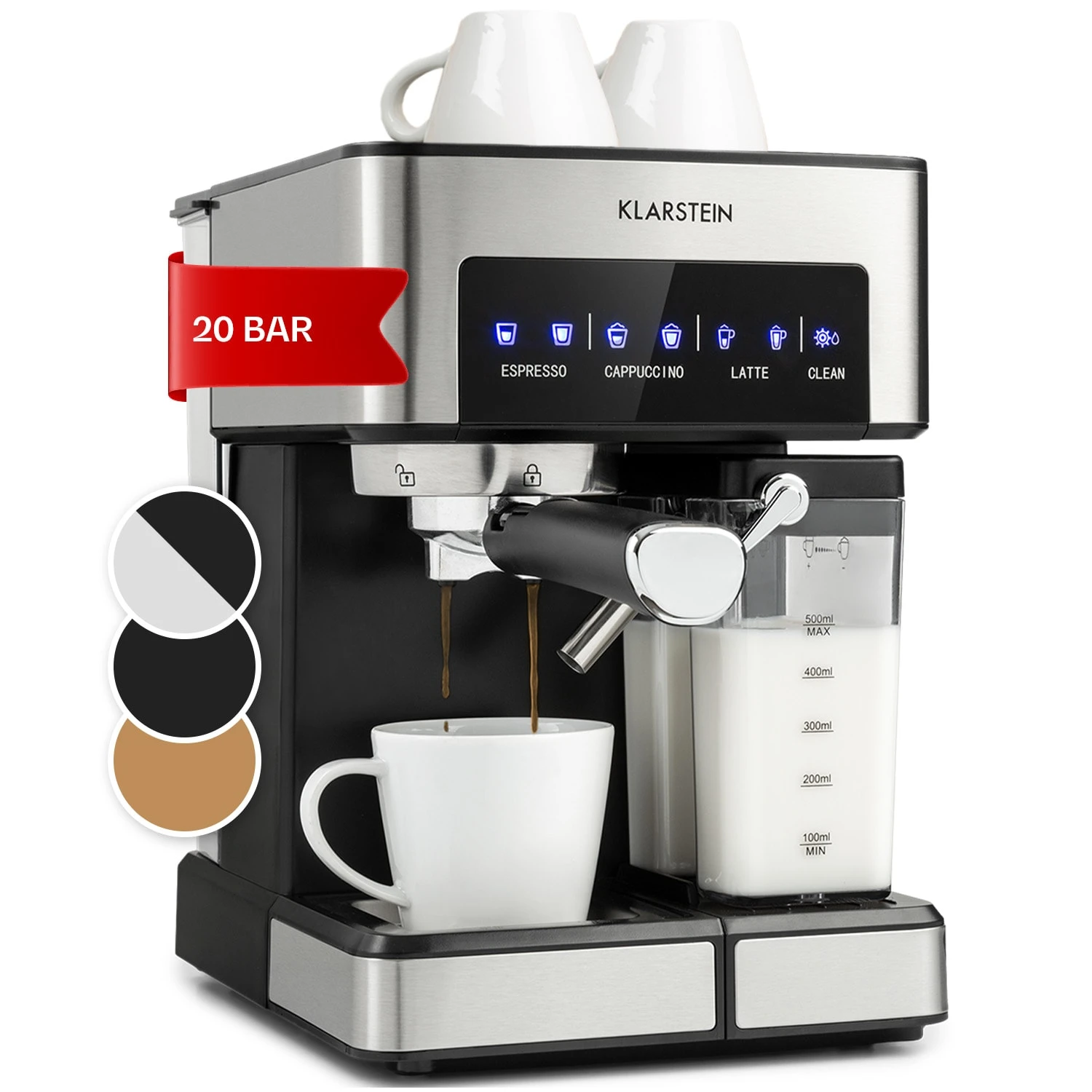 Arabica Comfort Espressomaschine 1350W 20 Bar 1,8l Touch-Bedienfeld 3 Arabica Comfort Espressomaschine 1350W 20 Bar 1,8l Touch-Bedienfeld