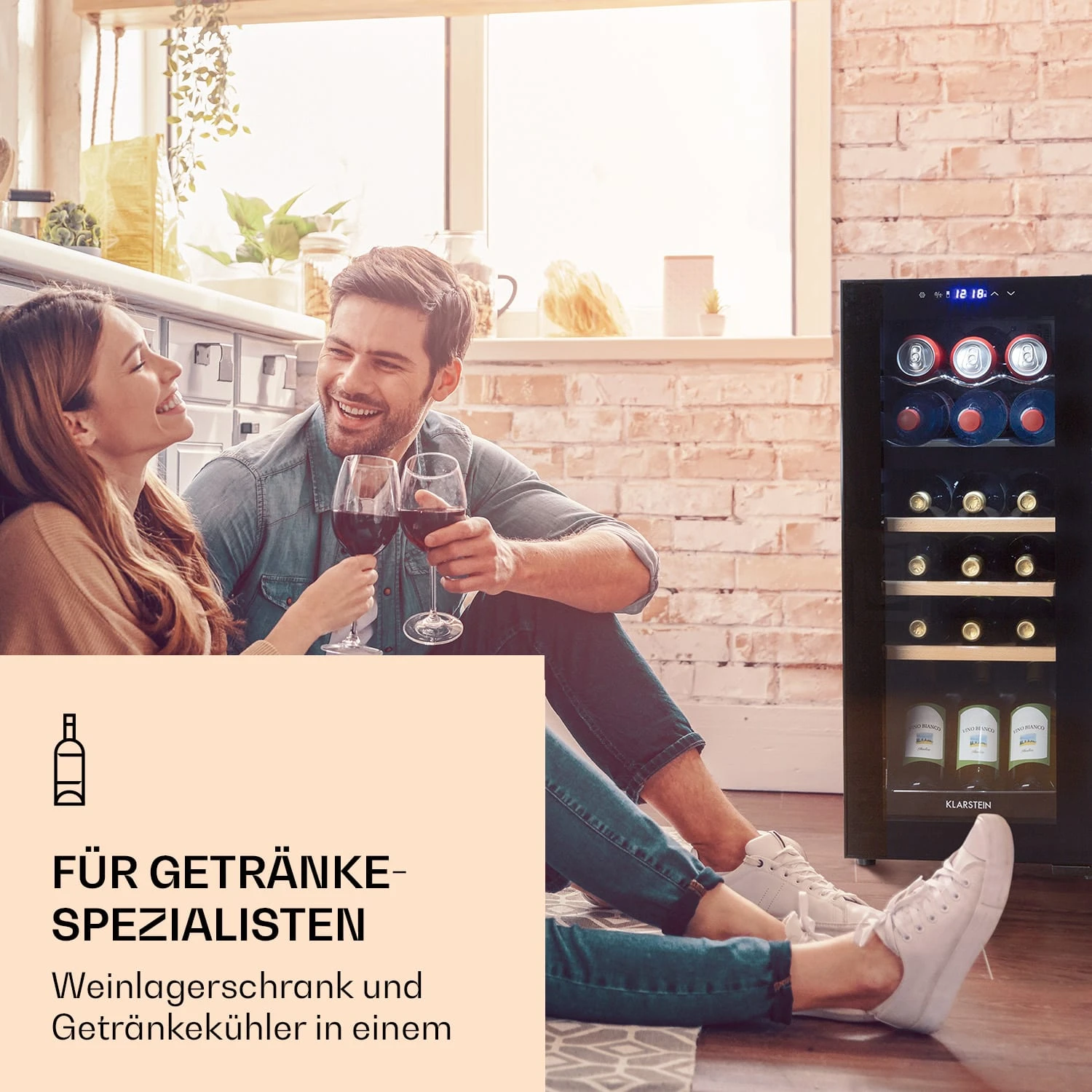 Bovella 18 Duo+ Zweizonen-Weinkühlschrank 50l 18 Fl. Glastür 4 Bovella 18 Duo+ Zweizonen-Weinkühlschrank 50l 18 Fl. Glastür – Bild 2
