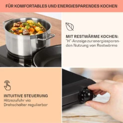 Cookbuddy Doppel-Kochfeld 2400W 5 Leistungsstufen Glaskeramik 14 Cookbuddy Doppel-Kochfeld 2400W 5 Leistungsstufen Glaskeramik -Klarstein 10035705 de 0004 usp