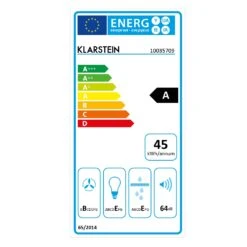 Kronleuchter Smart Inselabzugshaube 595m³/h App-Steuerung LED-Panel -Klarstein 10035709 energy label