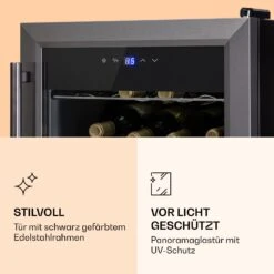 Ultimo 16 Uno Weinkühlschrank 42l Touch-Bedienfeld 16 Flaschen 5-18°C 14 Ultimo 16 Uno Weinkühlschrank 42l Touch-Bedienfeld 16 Flaschen 5-18°C -Klarstein 10035777 de 0004 logo