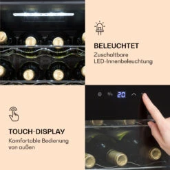 Ultimo 16 Uno Weinkühlschrank 42l Touch-Bedienfeld 16 Flaschen 5-18°C 15 Ultimo 16 Uno Weinkühlschrank 42l Touch-Bedienfeld 16 Flaschen 5-18°C -Klarstein 10035777 de 0005 logo