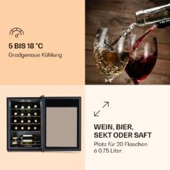 Ultimo 20 Uno Weinkühlschrank 53l Touch-Bedienfeld 131W 5-18°C 13 Ultimo 20 Uno Weinkühlschrank 53l Touch-Bedienfeld 131W 5-18°C -Klarstein 10035778 de 0003 logo