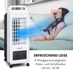 Cooler Rush Ventilator Luftkühler 5,5L 45W Fernbedienung 5x Eispack 15 Cooler Rush Ventilator Luftkühler 5,5L 45W Fernbedienung 5x Eispack -Klarstein 10035824 de 0004 logo