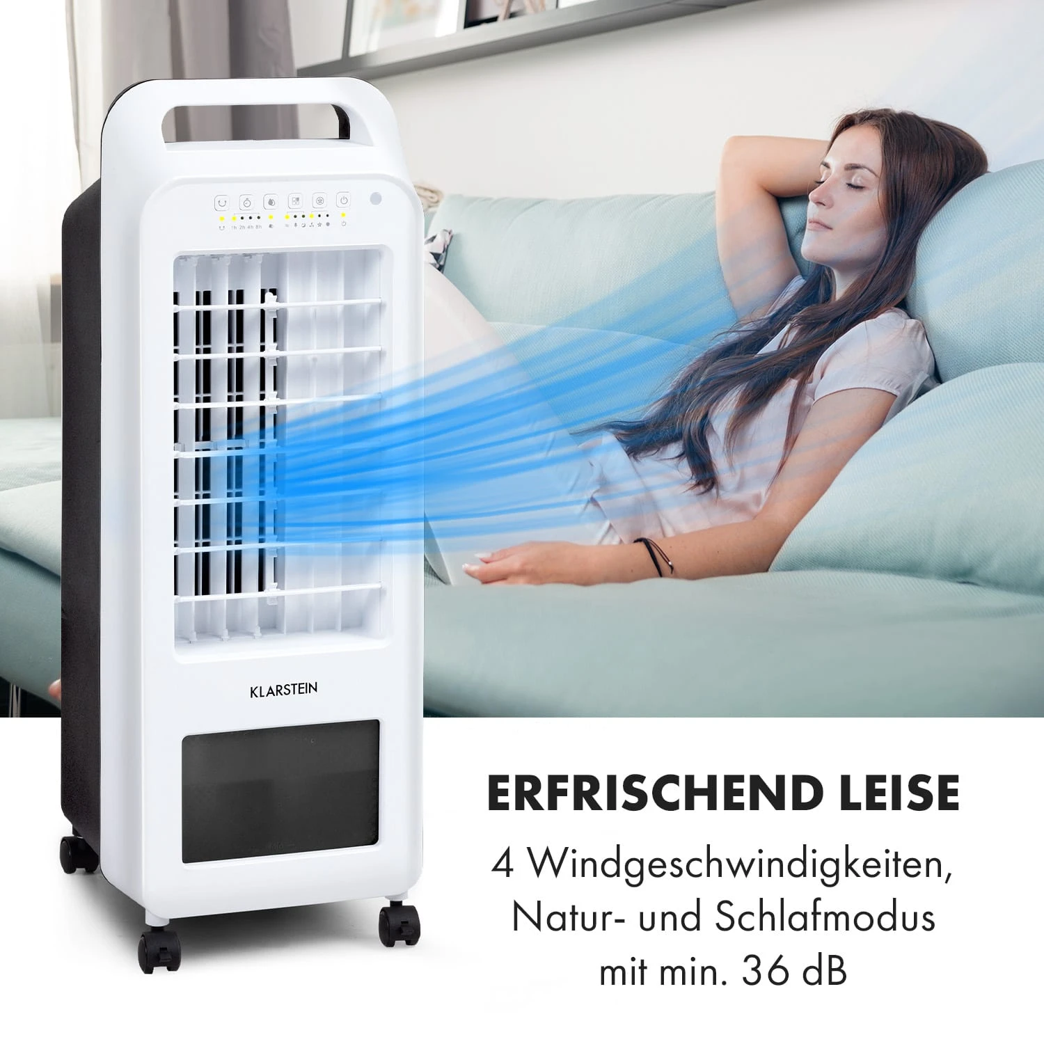 Cooler Rush Ventilator Luftkühler 5,5L 45W Fernbedienung 5x Eispack 6 Cooler Rush Ventilator Luftkühler 5,5L 45W Fernbedienung 5x Eispack – Bild 4