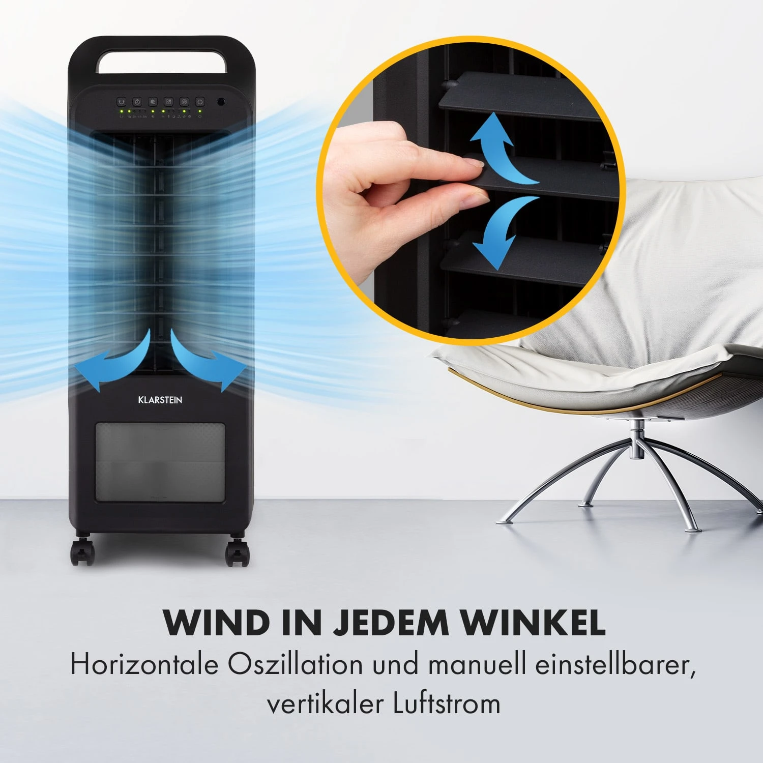 Cooler Rush Ventilator Luftkühler 5,5L 45W Fernbedienung 5x Eispack 5 Cooler Rush Ventilator Luftkühler 5,5L 45W Fernbedienung 5x Eispack – Bild 3