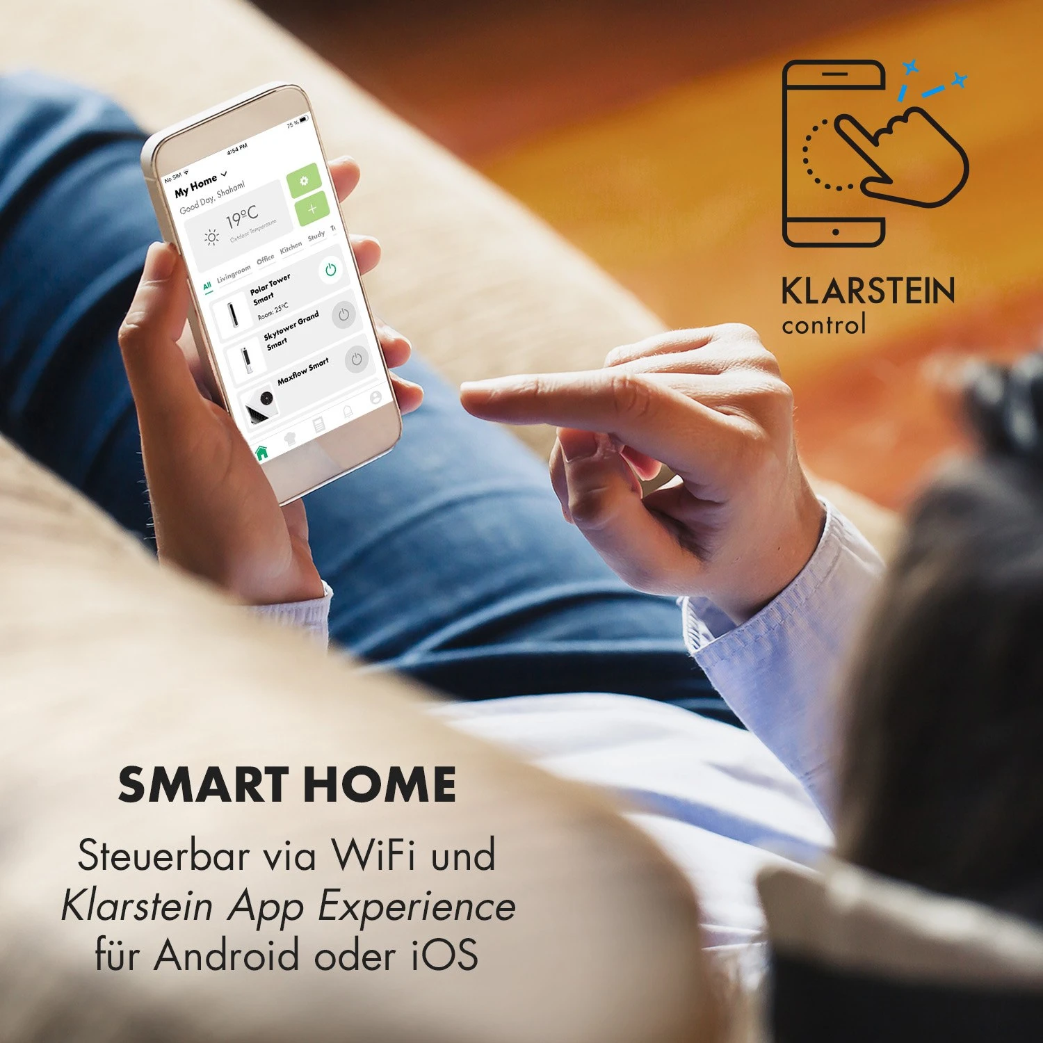 Polar Tower Smart Ventilator Luftkühler 7L 85W Fernbedienung Eispack 5 Polar Tower Smart Ventilator Luftkühler 7L 85W Fernbedienung Eispack – Bild 3