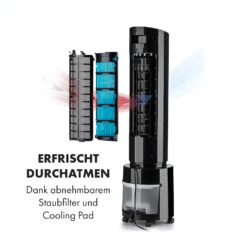 Waterfall Luftkühler 45 W 4 Liter 2 Kühlakkus Mobil 14 Waterfall Luftkühler 45 W 4 Liter 2 Kühlakkus Mobil -Klarstein 10035834 de 0004 logo