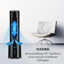 Waterfall Luftkühler 45 W 4 Liter 2 Kühlakkus Mobil 15 Waterfall Luftkühler 45 W 4 Liter 2 Kühlakkus Mobil -Klarstein 10035834 de 0005 logo