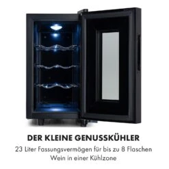 Bellevin 8 Uno Weinkühlschrank 23 Liter 11-18 °C LED Touch SingleZone 13 Bellevin 8 Uno Weinkühlschrank 23 Liter 11-18 °C LED Touch SingleZone -Klarstein 10035862 de 0003 logo