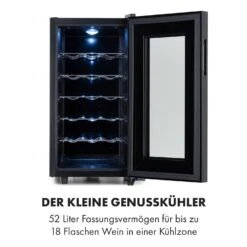 Bellevin 18 Uno Weinkühlschrank 50 Liter 11-18 °C LED Touch SingleZone 13 Bellevin 18 Uno Weinkühlschrank 50 Liter 11-18 °C LED Touch SingleZone -Klarstein 10035863 de 0003 logo