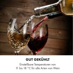 Reserva 8 Uno Weinkühlschrank 23 Ltr 8 Fl 11-18 °C 26 DB Edelstahl -Klarstein 10035864 de 0006 logo