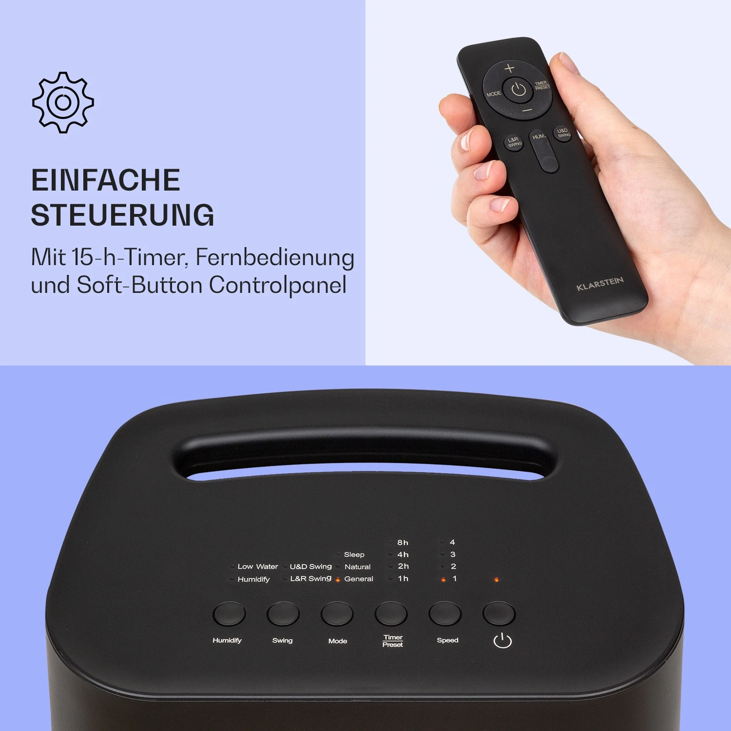 IceWind Max 3-in-1 Luftkühler 330 M³/h 60W 6 Ltr Timer Fernbedienung 8 IceWind Max 3-in-1 Luftkühler 330 M³/h 60W 6 Ltr Timer Fernbedienung – Bild 6
