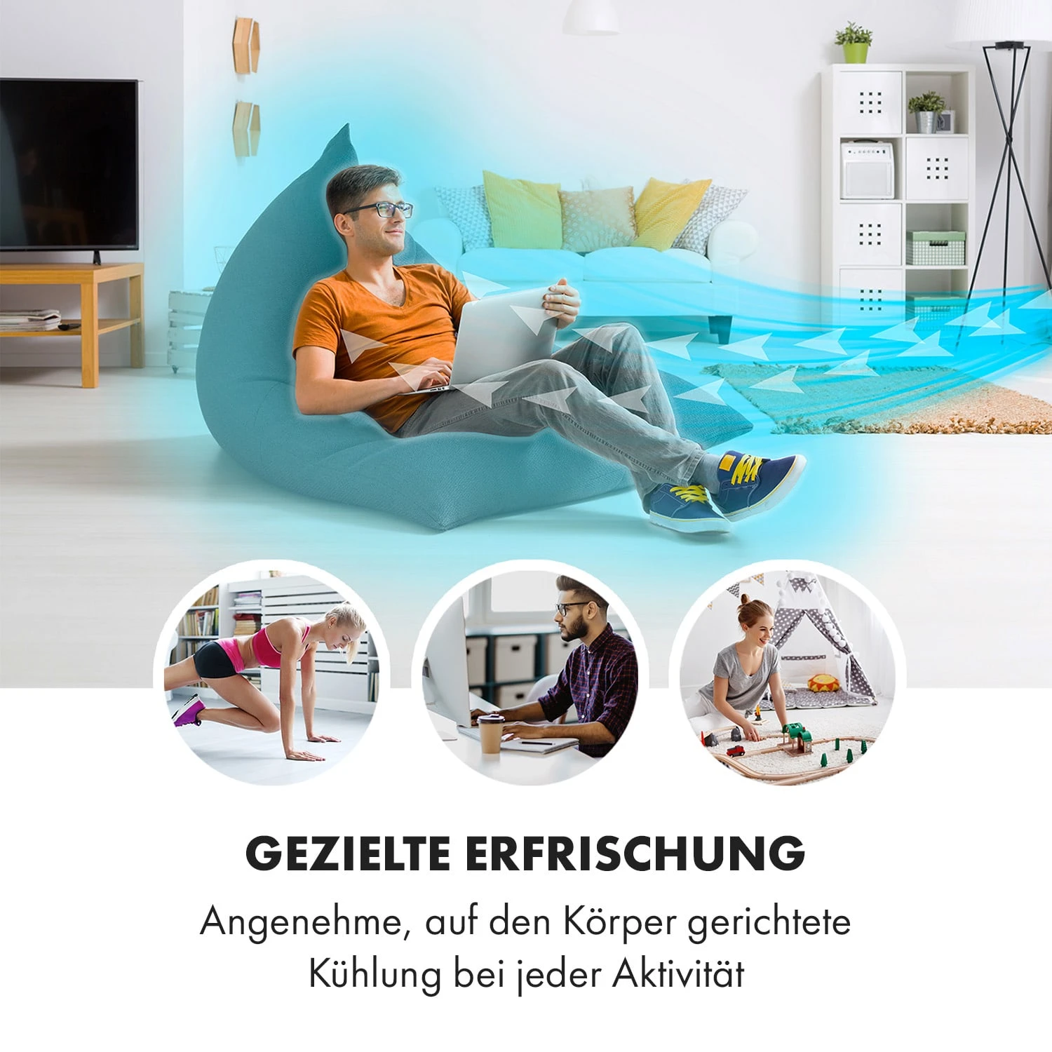 Maxflow Smart 3-in-1 Luftkühler Ventilator 5L WiFi Fernbedienung 5 Maxflow Smart 3-in-1 Luftkühler Ventilator 5L WiFi Fernbedienung – Bild 3