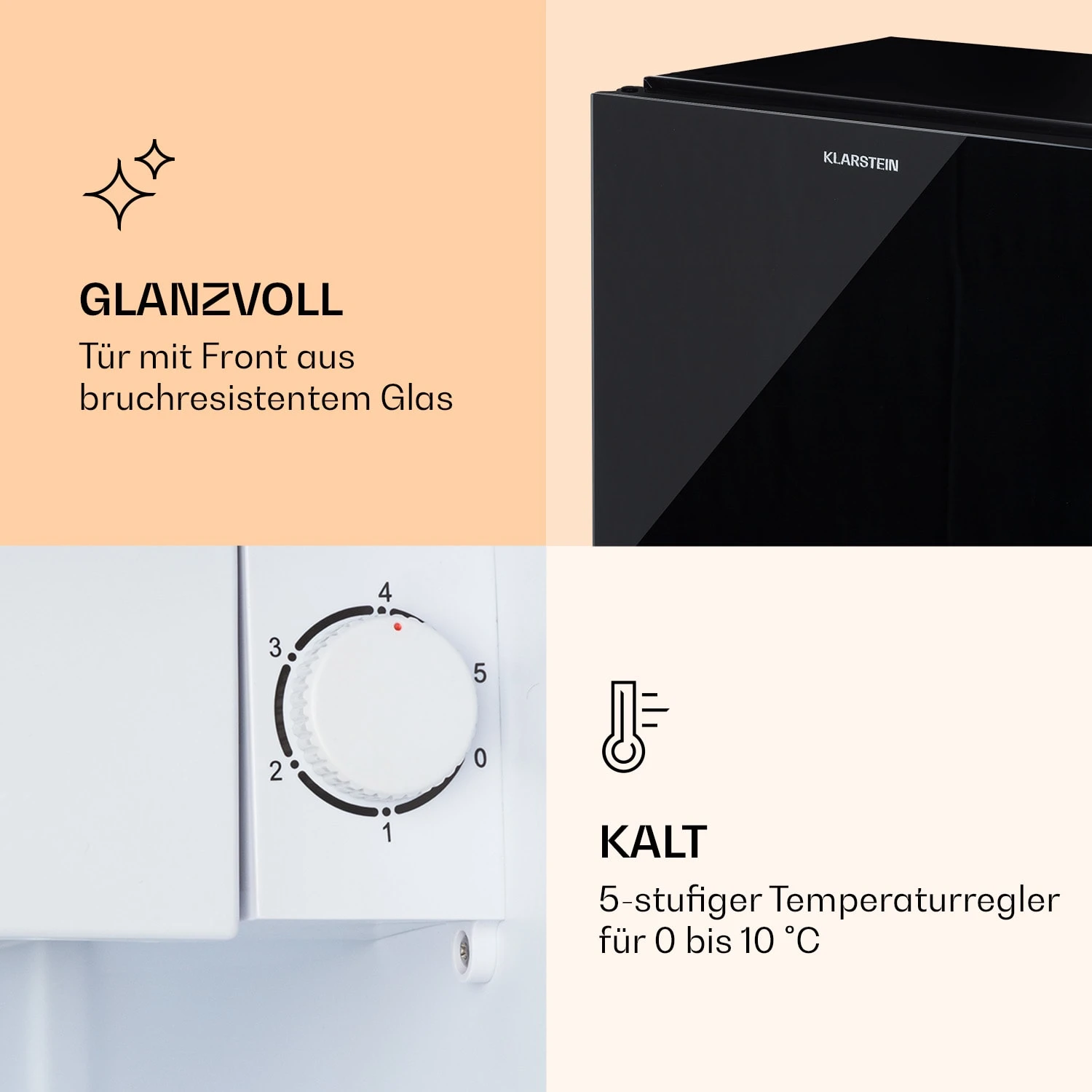 Luminance Frost Mini-Kühlschrank 45l EEK F Gefrierfach 1,5l Glastür 6 Luminance Frost Mini-Kühlschrank 45l EEK F Gefrierfach 1,5l Glastür – Bild 4