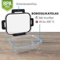 Glaswerk Jardine Frischhaltedosen 3er Set 640 1040 1520 Ml Borosilikatglas Deckel -Klarstein 10036377 de 0007 logo