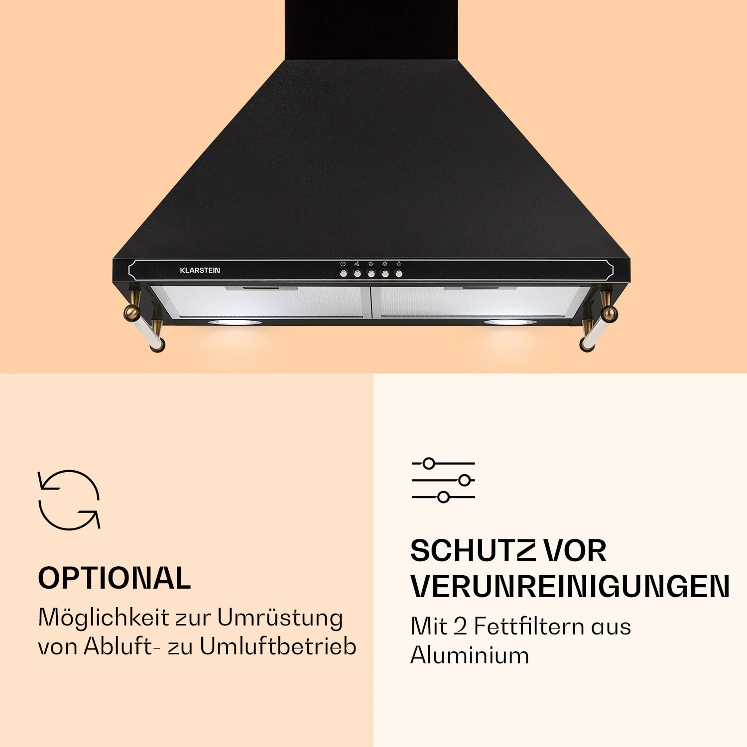 Victoria Dunstabzugshaube 60cm Retro-Design 644,5m³/h 2 LED-Lampen 7 Victoria Dunstabzugshaube 60cm Retro-Design 644,5m³/h 2 LED-Lampen – Bild 5