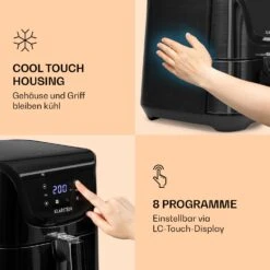 AeroVital Deluxe Heißluftfritteuse 1700W 5,4 Liter Edelstahl -Klarstein 10036476 de 0004 logo