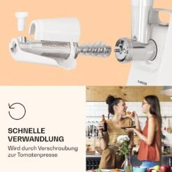 Mighty Mince Elektrischer Fleischwolf 500 - 1361 Watt 3 Lochscheiben 15 Mighty Mince Elektrischer Fleischwolf 500 - 1361 Watt 3 Lochscheiben -Klarstein 10036478 de 0006 logo