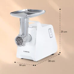 Mighty Mince Elektrischer Fleischwolf 500 - 1361 Watt 3 Lochscheiben 17 Mighty Mince Elektrischer Fleischwolf 500 - 1361 Watt 3 Lochscheiben -Klarstein 10036478 yy 0008 logo