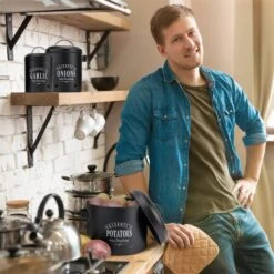 Georgia Vorratsbehälter 3er-Set Emaille-Stahlblech Vintage Rostfrei 10 Georgia Vorratsbehälter 3er-Set Emaille-Stahlblech Vintage Rostfrei -Klarstein 10037446 yy 0004 logo