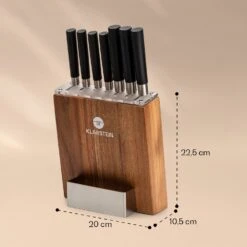 Kitano 8tlg. Messer-Set Mit Block 7 Messer Stahl Edler Holzblock 13 Kitano 8tlg. Messer-Set Mit Block 7 Messer Stahl Edler Holzblock -Klarstein 10037814 yy 0006 logo
