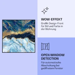 Wonderwall Air Art Smart Infrarotheizung Blauer Marmor 60x60cm 350W -Klarstein 10037827 de 0006 logo