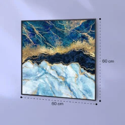Wonderwall Air Art Smart Infrarotheizung Blauer Marmor 60x60cm 350W -Klarstein 10037827 yy 0007 logo