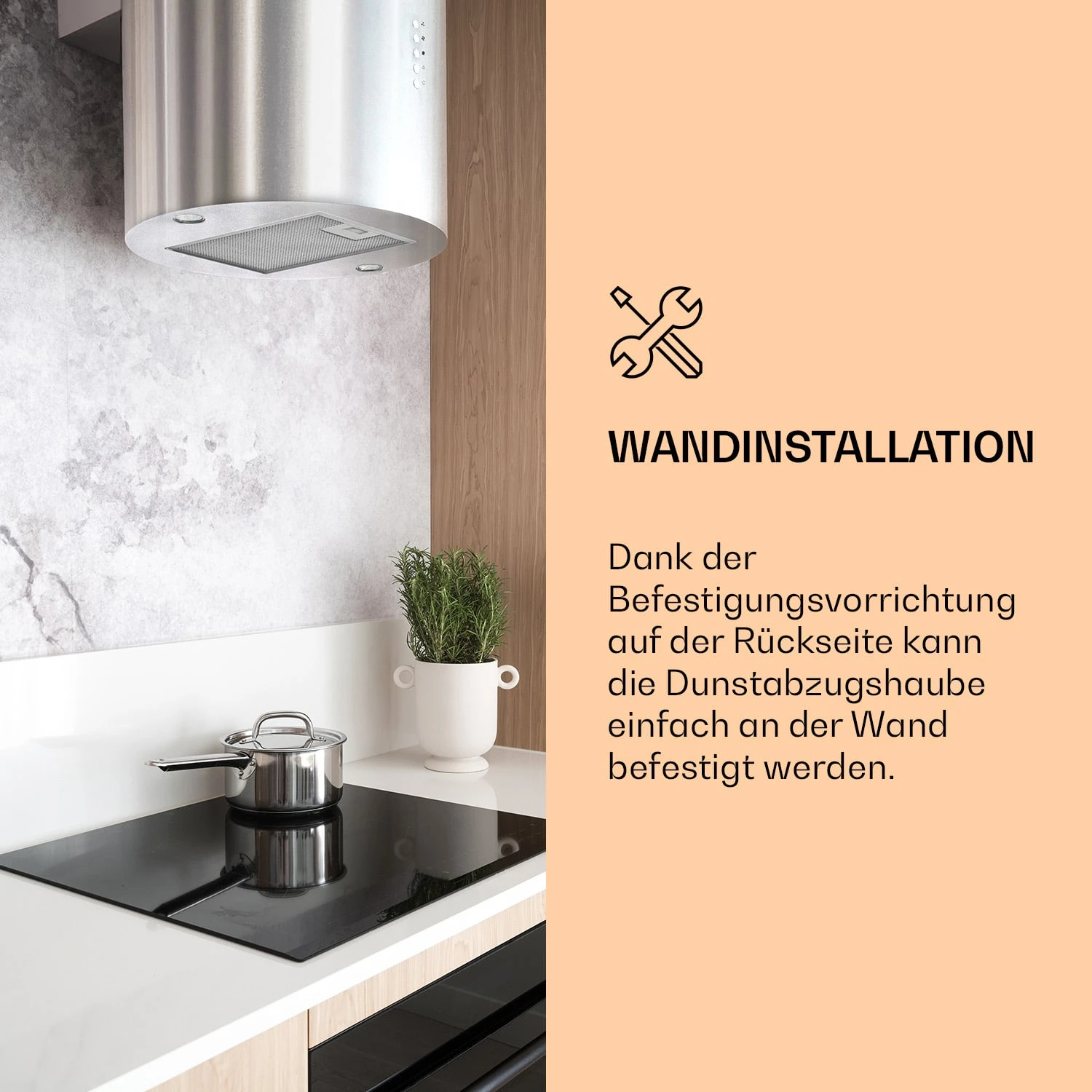 Barella Dunstabzugshaube 35,5 X 93,5 X 43 Cm Umluft 557 M³/h LED Aktivkohlefilter 4 Barella Dunstabzugshaube 35,5 X 93,5 X 43 Cm Umluft 557 M³/h LED Aktivkohlefilter – Bild 2