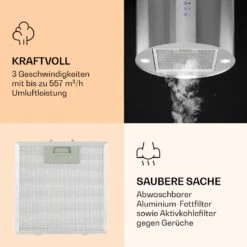 Barella Dunstabzugshaube 35,5 X 93,5 X 43 Cm Umluft 557 M³/h LED Aktivkohlefilter 12 Barella Dunstabzugshaube 35,5 X 93,5 X 43 Cm Umluft 557 M³/h LED Aktivkohlefilter -Klarstein 10037864 de 0004 logo