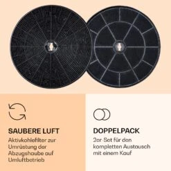 Americana Purista Aktivkohlefilter 2er-Set Zubehör Ersatz 18 X 2 Cm (ØxH) 7 Americana Purista Aktivkohlefilter 2er-Set Zubehör Ersatz 18 X 2 Cm (ØxH) -Klarstein 10037867 de 0003 logo