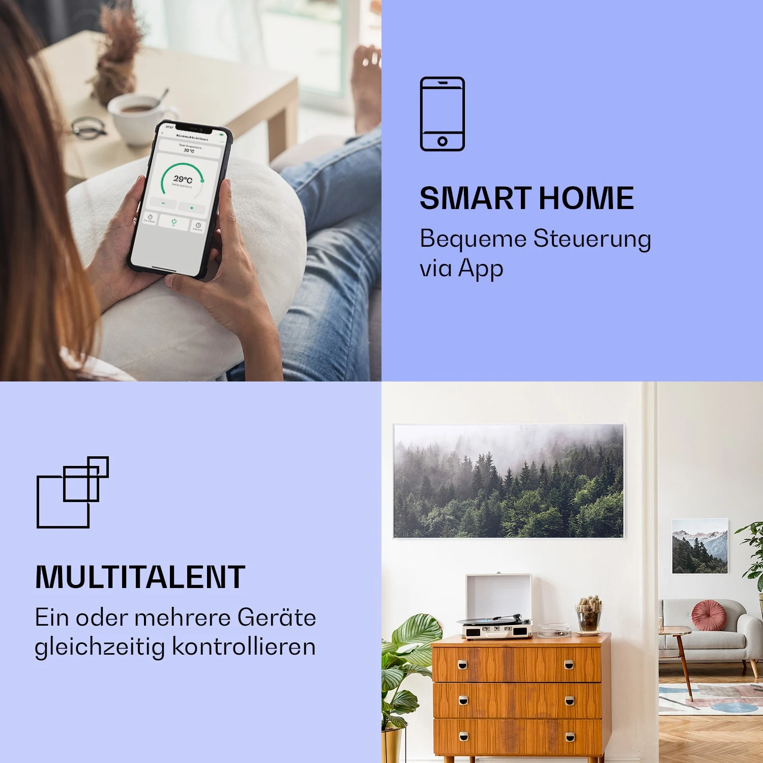 Wonderwall Air Art Smart Infrarotheizung Wald 120x60cm 700W 4 Wonderwall Air Art Smart Infrarotheizung Wald 120x60cm 700W – Bild 2