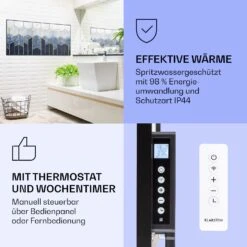 Wonderwall Air Art Smart Infrarotheizung Blaue Linie 120x60cm 700W 13 Wonderwall Air Art Smart Infrarotheizung Blaue Linie 120x60cm 700W -Klarstein 10037909 de 0004 logo