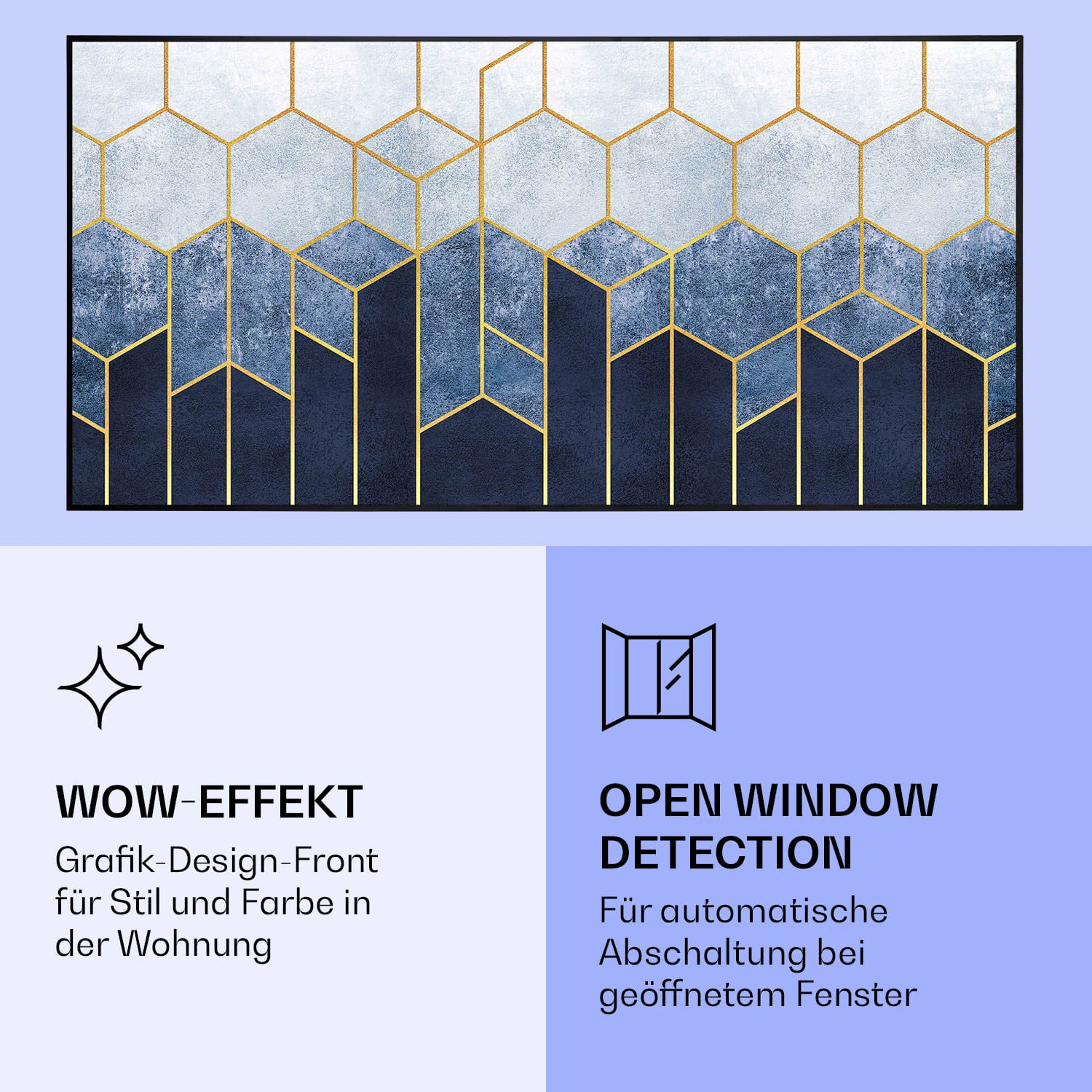 Wonderwall Air Art Smart Infrarotheizung Blaue Linie 120x60cm 700W 8 Wonderwall Air Art Smart Infrarotheizung Blaue Linie 120x60cm 700W – Bild 6