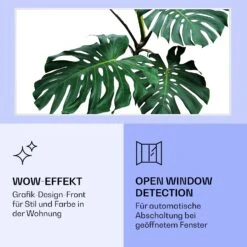 Wonderwall Air Art Smart Infrarotheizung Grünes Blatt 120x60cm 700W -Klarstein 10037916 de 0006 logo