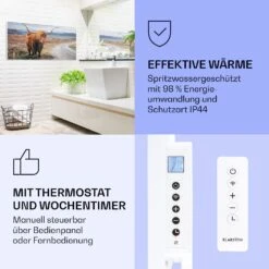 Wonderwall Air Art Smart Infrarotheizung Kuh 120x60cm 700W 13 Wonderwall Air Art Smart Infrarotheizung Kuh 120x60cm 700W -Klarstein 10037924 de 0004 logo