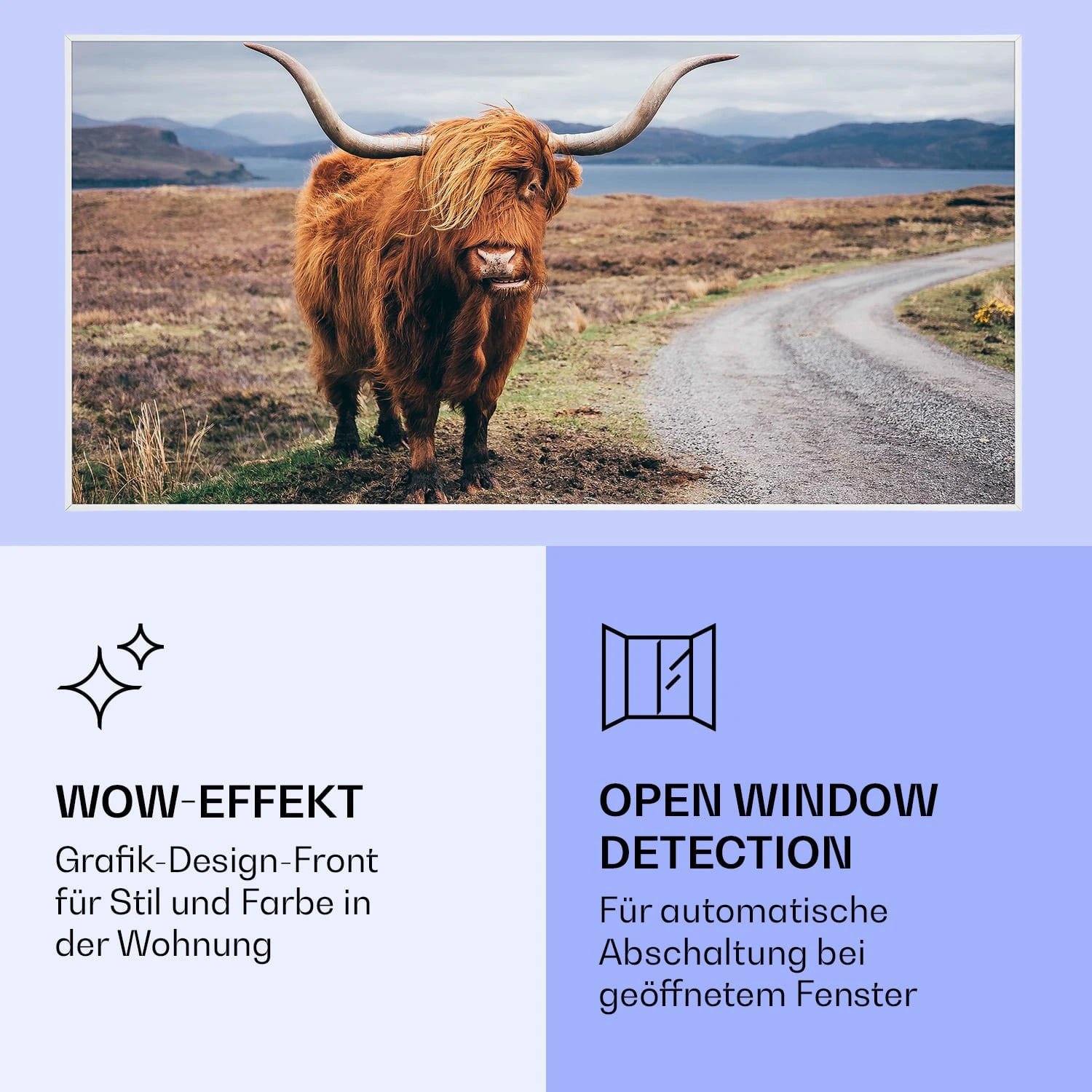 Wonderwall Air Art Smart Infrarotheizung Kuh 120x60cm 700W 8 Wonderwall Air Art Smart Infrarotheizung Kuh 120x60cm 700W – Bild 6