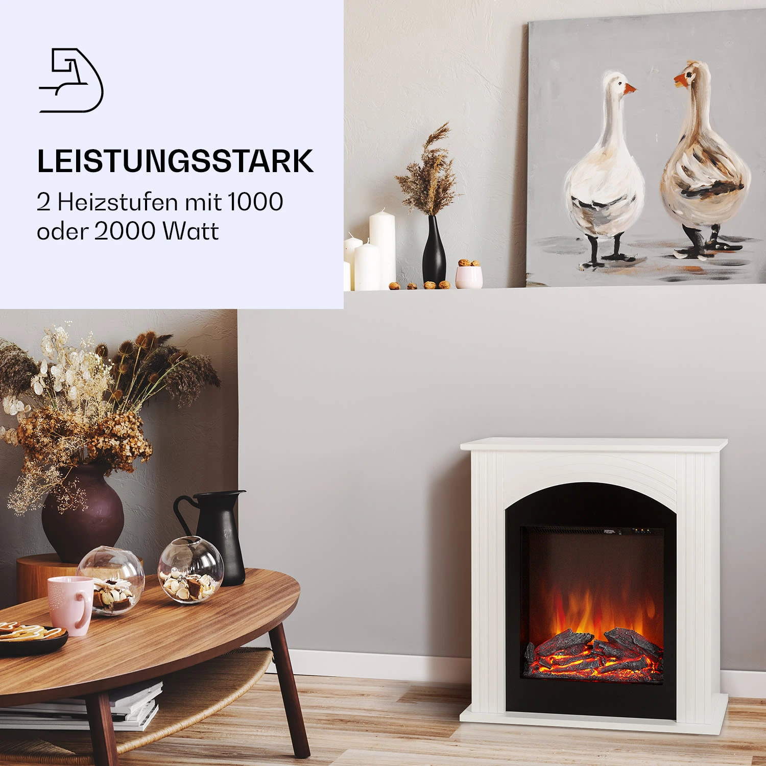 Elbrus Elektrokamin 2000 W LED-Technik Fernbedienung 4 Elbrus Elektrokamin 2000 W LED-Technik Fernbedienung – Bild 2