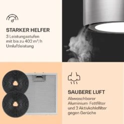 Skyfall Smart Inselabzugshaube Ø45cm Umluft 402m³/h LED 14 Skyfall Smart Inselabzugshaube Ø45cm Umluft 402m³/h LED -Klarstein 10037973 de 0005 logo