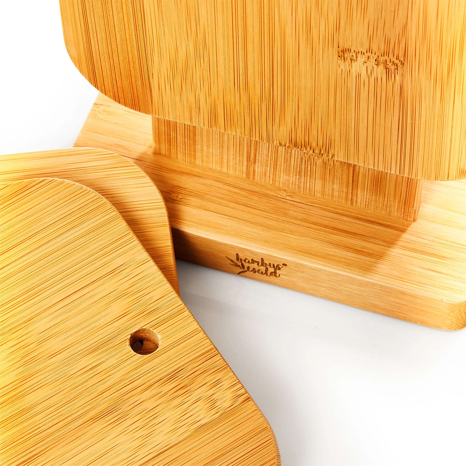 6er-Set Bambus-Frühstücksbrett Mit Ständer 22 X 0,9 X 16 Cm (BxHxT) Pflegeleicht 5 6er-Set Bambus-Frühstücksbrett Mit Ständer 22 X 0,9 X 16 Cm (BxHxT) Pflegeleicht – Bild 3