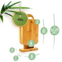 6er-Set Bambus-Frühstücksbrett Mit Ständer 22 X 0,9 X 16 Cm (BxHxT) Pflegeleicht 15 6er-Set Bambus-Frühstücksbrett Mit Ständer 22 X 0,9 X 16 Cm (BxHxT) Pflegeleicht -Klarstein 10038024 yy 0007 logo