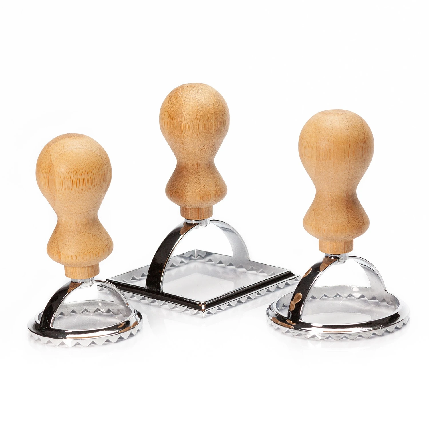 Ravioli Ausstecher 3er Set 3 Größen Rund & Eckig Metall Bambus 9 Ravioli Ausstecher 3er Set 3 Größen Rund & Eckig Metall Bambus – Bild 7