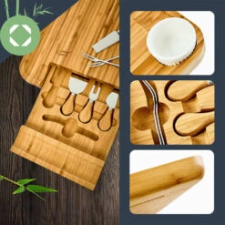 XXL-Käsebrett Schublade 34 X 4,5 X 34 Cm Käsebesteck Pflegeleicht -Klarstein 10038083 yy 0003 logo