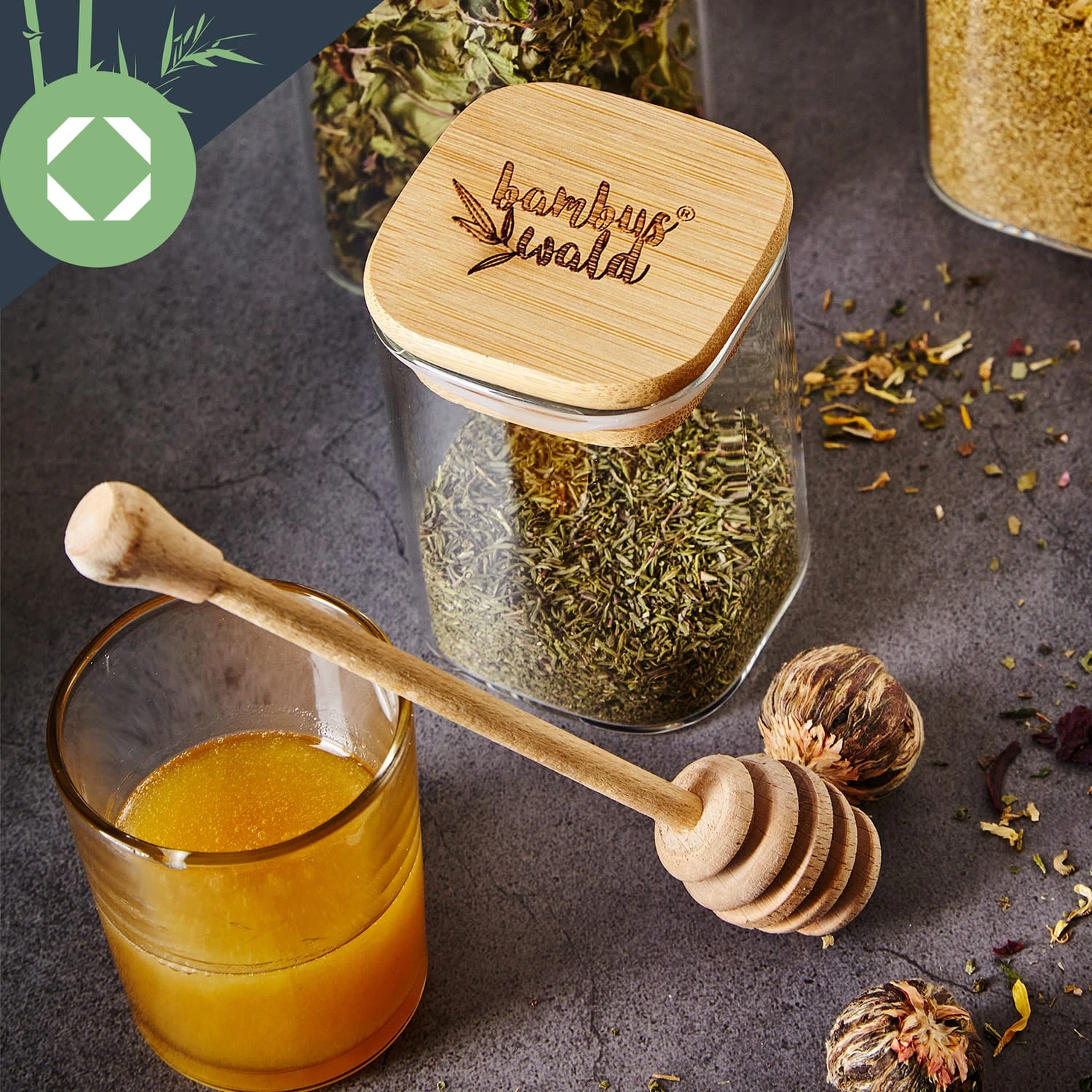 Eckiges Glas Mit Bambusdeckel Luftdicht Silikonring 6 X 15 Cm 300 Ml 8 Eckiges Glas Mit Bambusdeckel Luftdicht Silikonring 6 X 15 Cm 300 Ml – Bild 6