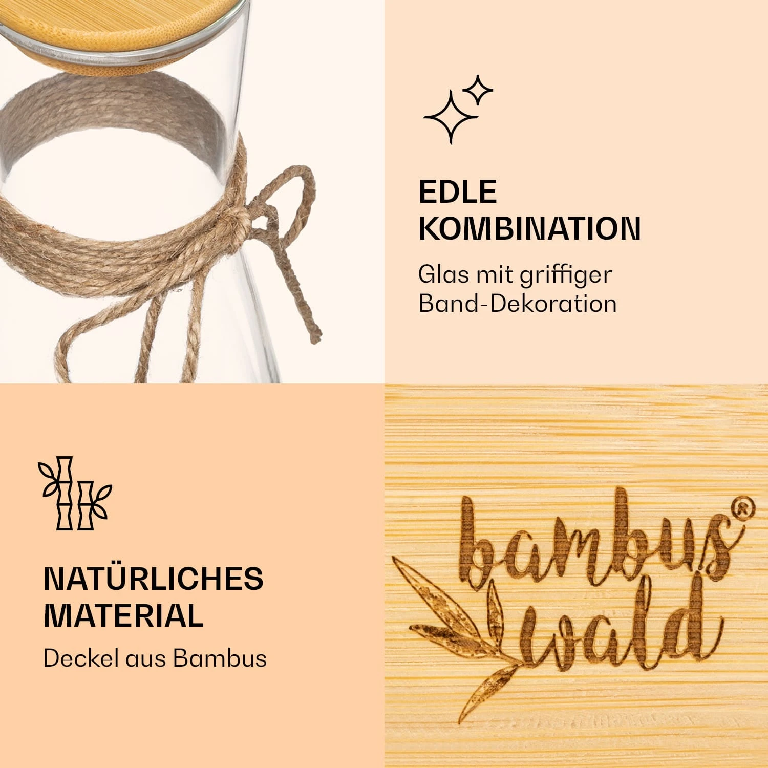 Glaskaraffe Mit Bambusdeckel Borosilikatglas Hitzebeständig 6 Glaskaraffe Mit Bambusdeckel Borosilikatglas Hitzebeständig – Bild 4