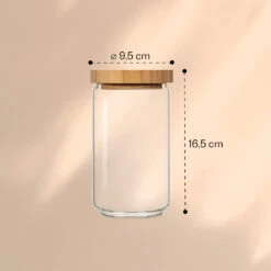 Stapelglas Mit Bambusdeckel 750 Ml Stapelbar Luftdicht -Klarstein 10038242 de 0006 logo