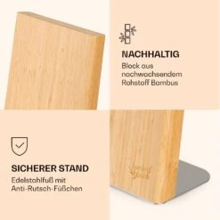 Messerblock Schräg, Magnetisch, Für 4-6 Messer, Bambus, Edelstahl 11 Messerblock Schräg, Magnetisch, Für 4-6 Messer, Bambus, Edelstahl -Klarstein 10038281 de 0004 logo