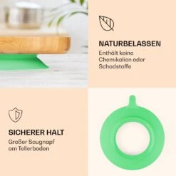 Kindergeschirr Bambusteller & Löffel 250 Ml Inkl. Saugnapf 18 X 18 Cm -Klarstein 10038285 de 0003 logo